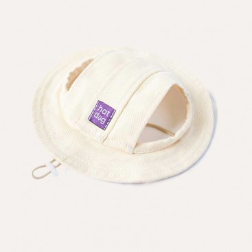 Панама для собак из коттона HatDog - Cream, M