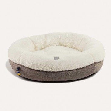 Овальный лежак Harley&Cho - Bagel Fur Milky M (75х65 cm)