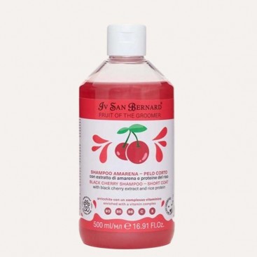 Шампунь Iv San Bernard Frutta Black Cherry для короткої шерсті для собак та котів, 500 мл
