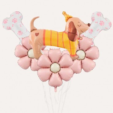 Набор из 6 шариков в День Рождения - Dachshund