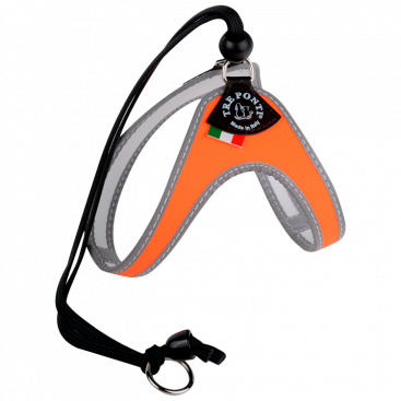 Шлея с регулируемым объемом Tre Ponti - Easy Fit Neon Silver Orange, размер 1.5