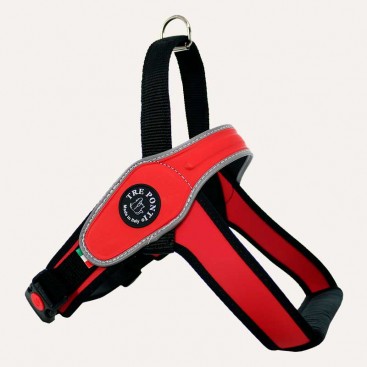 Шлея для великих собак Tre Ponti - Primo Silver Red, XL