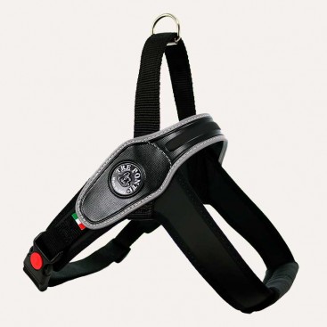 Шлея для великих собак Tre Ponti - Primo Silver Black, M