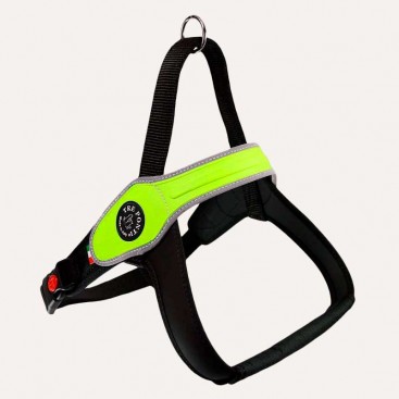 Шлея для больших собак Tre Ponti - Primo Silver Yellow Neon, XL