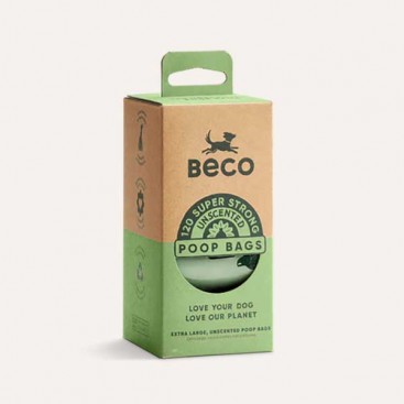Одноразові пакетики для прибирання за собаками Beco Pets без запаху 120 шт (8 рулонів по 15 шт)