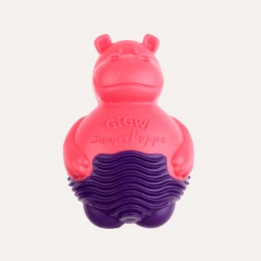Іграшка для цуценят Бегемот GiGwi Suppa Puppa hippo, pink/purple