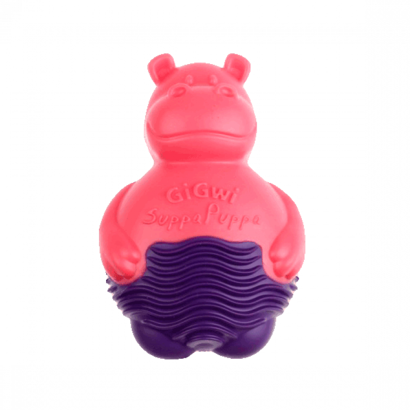 Іграшка для цуценят Бегемот GiGwi Suppa Puppa hippo, pink/purple