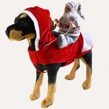 Рождественская накидка для животных с Санта Клаусом на спине PetsIn - Sweater style Santa Claus, XL