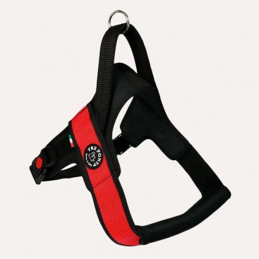 Шлея для собак Tre Ponti - Primo Plus Onyx красная, размер L