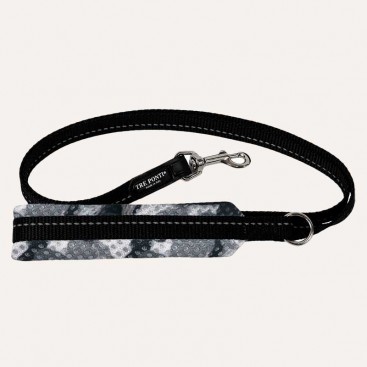 Черный поводок с камуфляжной рукояткой Tre Ponti - Camouflage Mesh gray 130 см