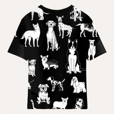 Футболка жіноча Emery Rose - Dogs Black, L
