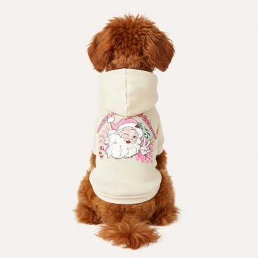Худи для собак бежево-розовый PetsIn - Pink Santa, 3XL