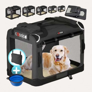 Переноска для транспортування собак CADOCA - Anthracite, L