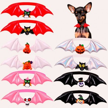 Бабочка для животных в виде крыльев летучей мыши PartyBoo - Halloween patent-leather bowtie