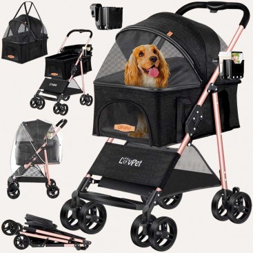 Візок для собак LovPet - Pet Buggy 2in1, Antracite