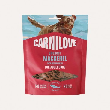Ласощі Carnilove Кранчі Снек Макрель д/собак хрусткі скумбрія і малина 200 г