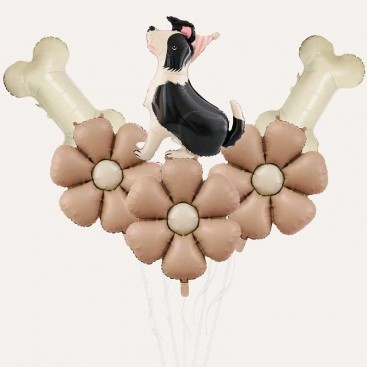 Набор из 6 3D шаров на день рождения собачки Fiesta - Border Collie
