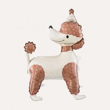 Повітряна кулька 3D на день народження песика Fiesta - Brown Poodle