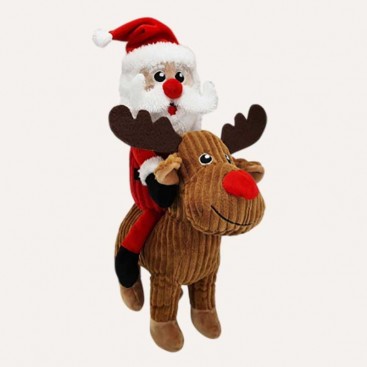 Іграшка для собак Nobby - Xmas Санта на лосі 38 см