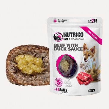 LK Baits Pet Nutrigo Treat Veal Функциональное лакомство для собак с говядиной и утиным соусом 150 г
