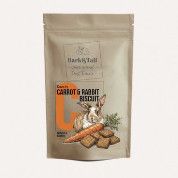 Натуральне печиво для собак кролик та морква Bark&Tail - Carrot&Rabbit Biscuit,50 г