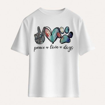 Футболка чоловіча Eaca Leon -  Peace, Love, Dogs, L