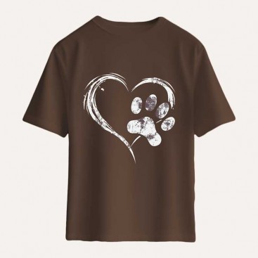 Футболка женская InLove - Brown Paw, XL