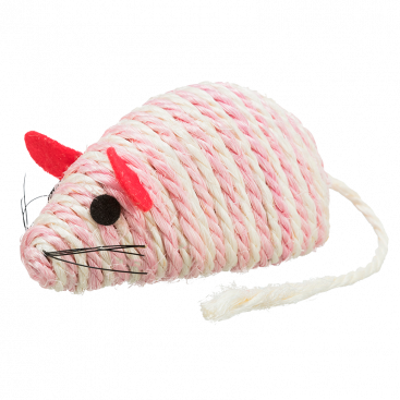 Іграшка для котів миша з сизалю Trixie - Pink mouse, 10 см