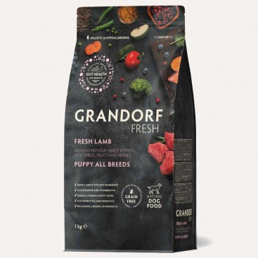 Сухой корм для щенков ягненок и батат Grandorf - FRESH PUPPY LAMB & SWEET POTATO, 3 кг