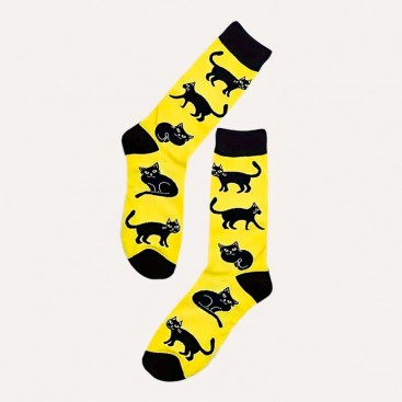 Шкарпетки жіночі з котиком Manolo - Yellow Cat, 37-45