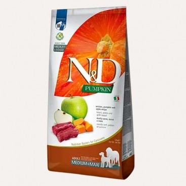 Сухий корм для собак з олениною та яблуком Farmina-PUMPKIN DOG VENISON&APPLE ADULT MEDIUM&MAXI,12кг