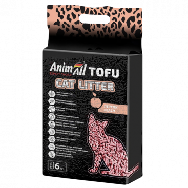 Соєвий наповнювач з ароматом персика AnimAll - Tofu Peach, 2.6 кг/6л
