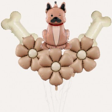 Набор из 6 шариков в День Рождения - French Bulldog