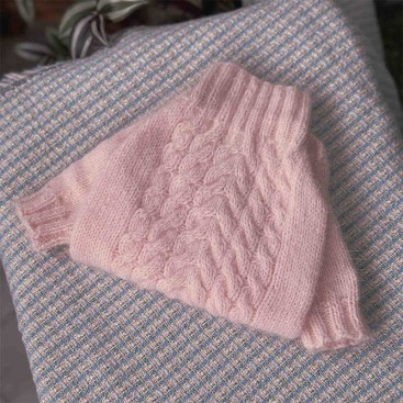 Свитер из ангоры косичка Mimi.schell-Light pink, M(ДС: 30; ОГ: 32-36)