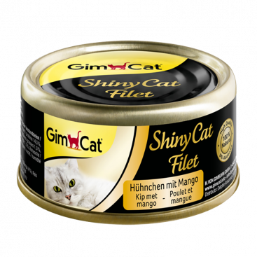 Консервований корм для котів з куркою і манго GimCat - ShinyCat Filet 70 г