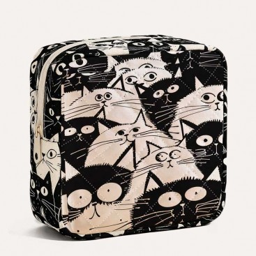 Косметичка для гігієнічних прокладок EveryDay - Black&White Cats