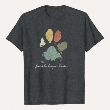 Футболка жіночка InLove - Lovely Paw Dark Grey, XXL