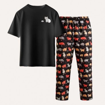 Піжама чоловіча Your Pajamas - Black & Cats, L