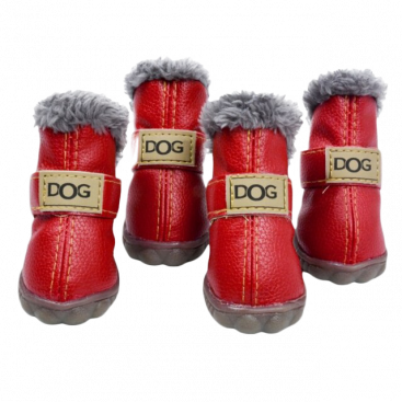 Зимние угги для собак Dog Australia - Red, L-4 (5,5х5 см)
