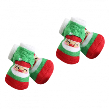 Носки для собак и кошек Dog Socks - Santa Claus, L: 3,5х9 см