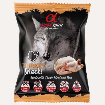 Напіввологі ласощі для собак з індичкою AlphaSpirit - Turkey Snacks, 50 г