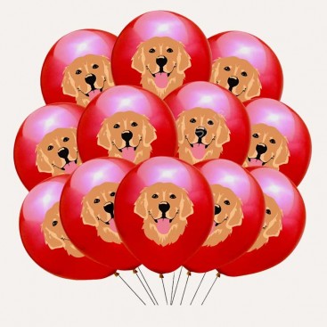 Набір з 12 кульок на день народження лабрадора Fiesta - Labradors Balloons