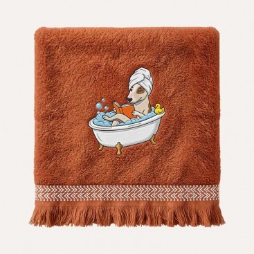 Махровий рушник для тварин Montmorency - Smart Bath Bullie, orange (50x100 см)