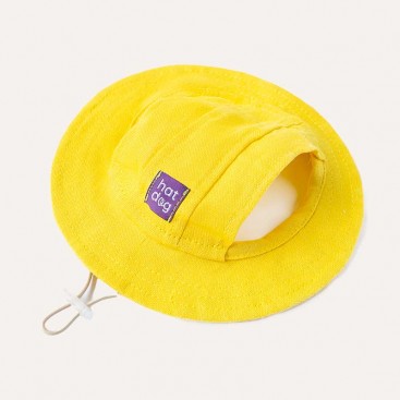 Панама для собак з льону HatDog - Yellow, XL