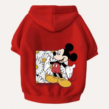 Худі для тварин Mickey Mouse - Mickey with flowers red, S