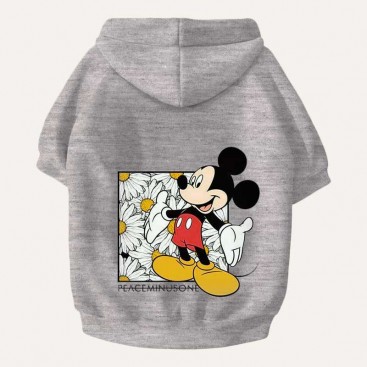 Худі для тварин Mickey Mouse - Mickey with flowers grey, S