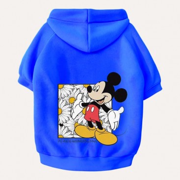 Худи для животных Mickey Mouse - Mickey with flowers blue, S