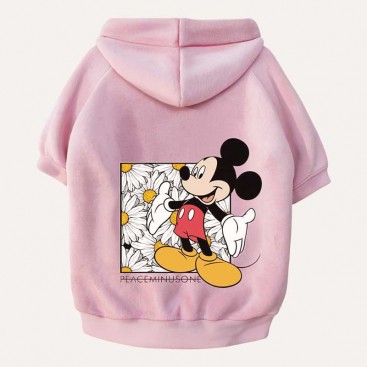 Худі для тварин Mickey Mouse - Mickey with flowers pink, M