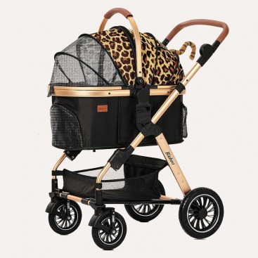 Візок для собак та котів 2 в 1 Blahoo - Leopard Stroller