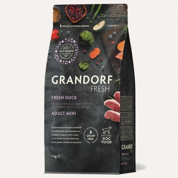Сухой корм для собак маленьких пород утка,батат Grandorf-FRESH DUCK&SWEET POTATO,1 кг
